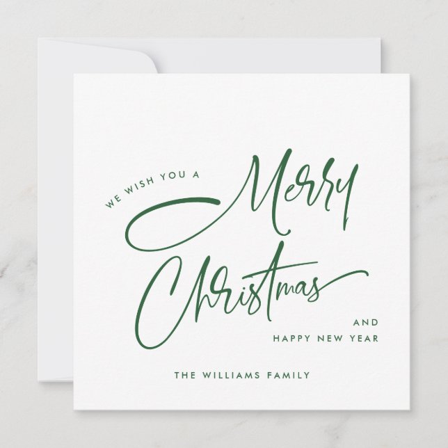 Elegant Minimalist God jul Julkort (Framsida)