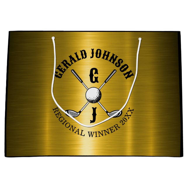 Elegant Minimalist Golf Monogram Design Large Gift (Framsidan)