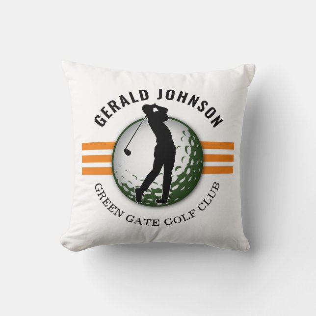 Elegant minimalist golfdesign kudde (Framsida)