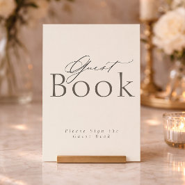 Elegant Minimalist Guest Book Sign  Inbjudningar