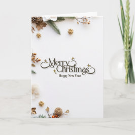 Elegant minimalist guld 'God Jul' högtid Kort