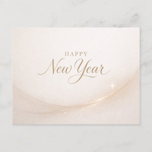 Elegant minimalist guldskrift Gott Nytt År Helg Vykort