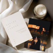 Elegant Minimalist Ivory Bröllop Photo