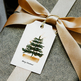 Elegant minimalist Julgran helgdag Presentetikett