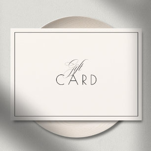 Elegant minimalist kant beige presentkort