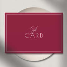 Elegant minimalist kant röd presentkort