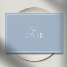 Elegant minimalist kantlinje Blå presentkort
