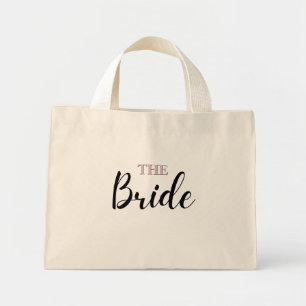 Elegant minimalist konst mini-totebag åt bruden mini tygkasse