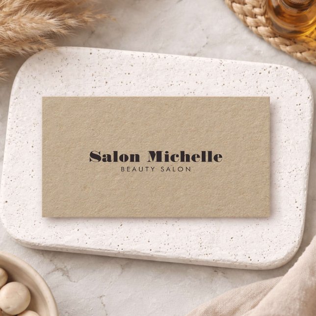 Elegant minimalist kraft boutique salong  visitkort (Skapare uppladdad)