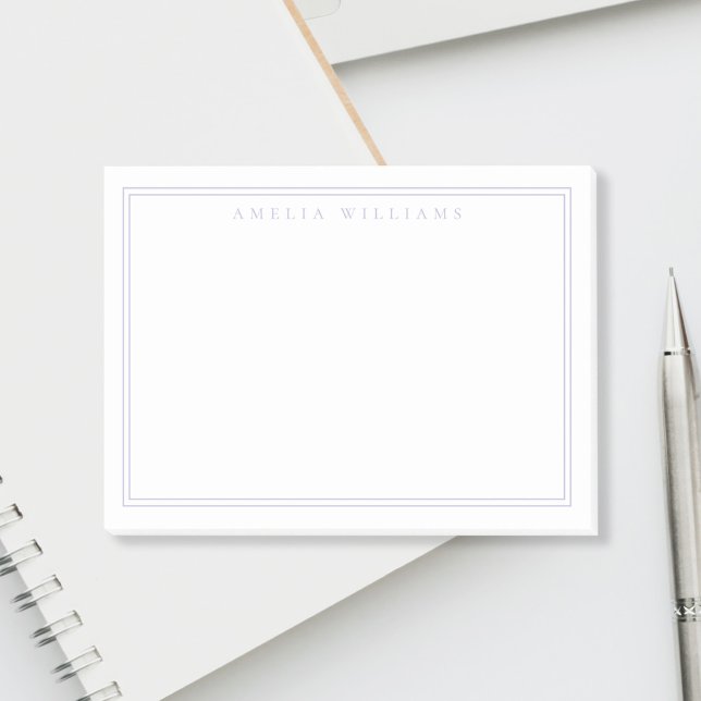 Elegant minimalist lavendelmonogram post-it block (Skapare uppladdad)