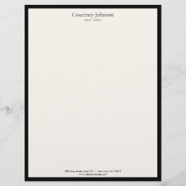 Elegant Minimalist Luxury Boutique Black/Ivory Brevhuvud
