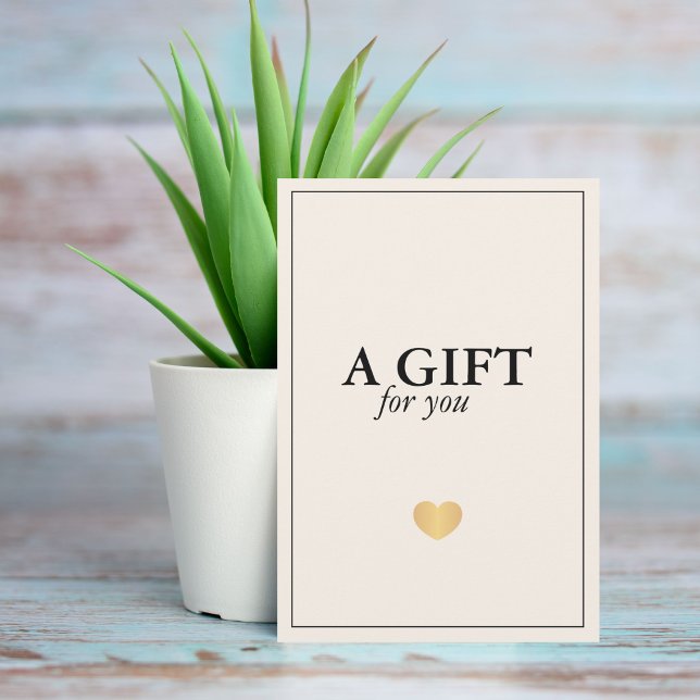 Elegant Minimalist Luxury White Guld Heart (Skapare uppladdad)