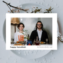 Elegant Minimalist Lycklig Hanukkah Familj 1 Foto