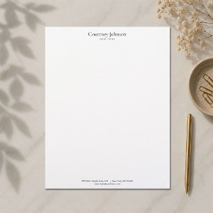 Elegant minimalist lyxig boutique vit brevhuvud