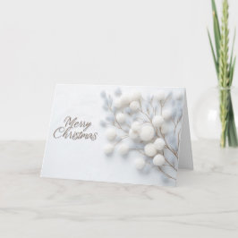Elegant Minimalist Merry Christmas Card Kort