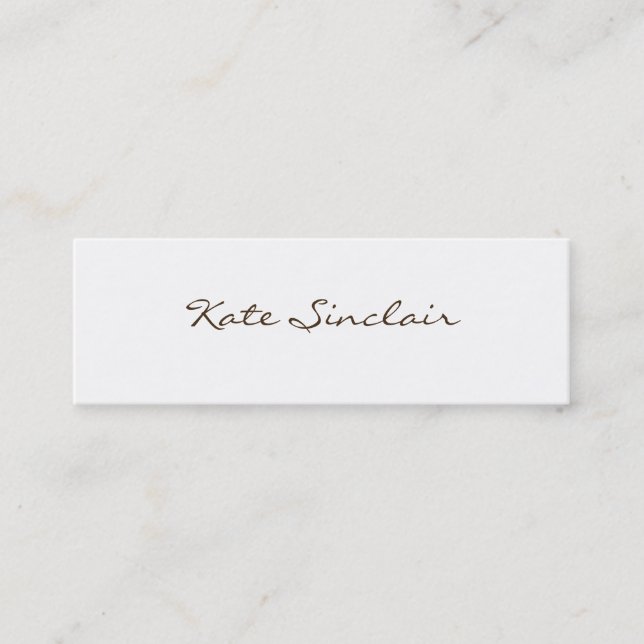 Elegant Minimalist modern stilfull kortkort Mini Visitkort (Framsida)