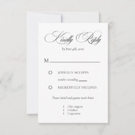 Elegant Minimalist modern Tarjeta de confirmación OSA Kort