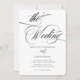 Elegant Minimalist modern Wedding Inbjudningar