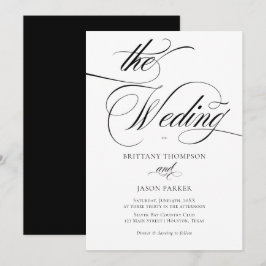 Elegant Minimalist modern Wedding Inbjudningar