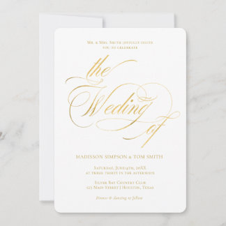 Elegant Minimalist modern Wedding Inbjudningar