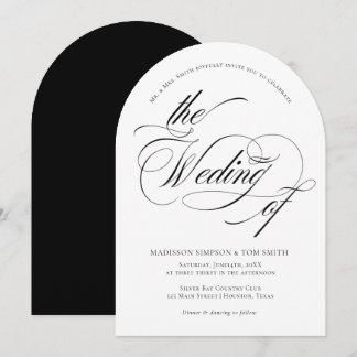 Elegant Minimalist modern Wedding Inbjudningar