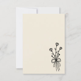 Elegant Minimalist Natural White Inbjudningar