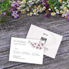 Elegant minimalist orkidé bröllops-RSVP-kort OSA Kort