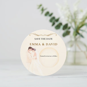 Elegant minimalist par-båge Spara datum-kort Datumet