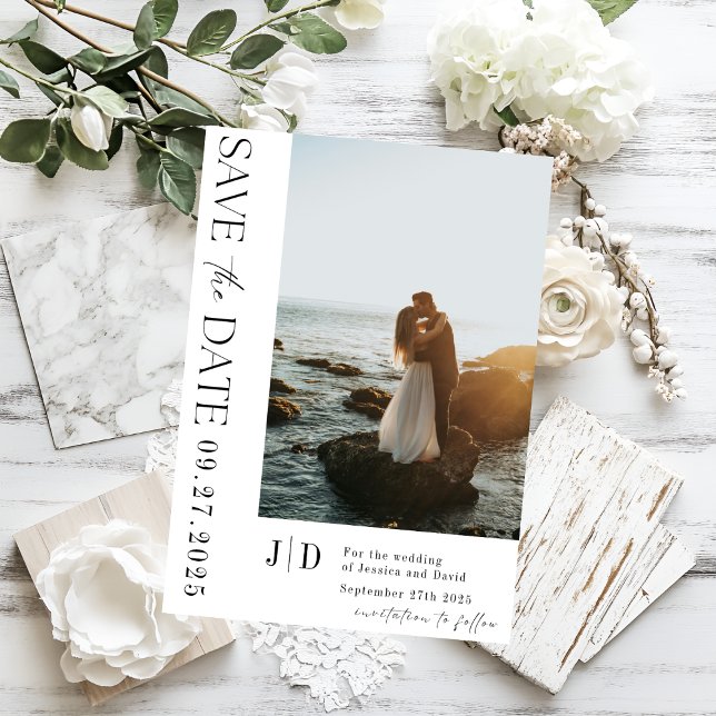 Elegant Minimalist Rädda Datum Modern & Stilig Inbjudningar (Elegant Minimalist Save the Date Modern & Stylish Invitation
)