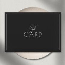 Elegant minimalist ram svart presentcertifikat