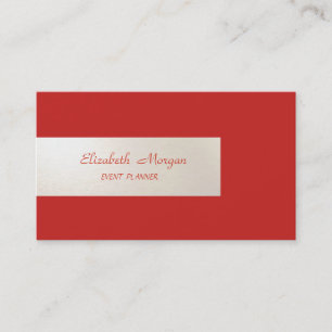 Elegant Minimalist, Randig, Röd Visitkort