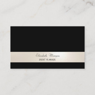 Elegant Minimalist, Randig, Svart Visitkort