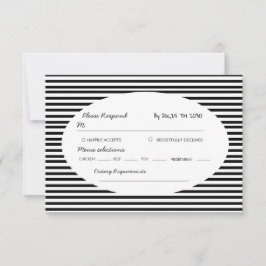 Elegant minimalist randig svart vit OSA kort