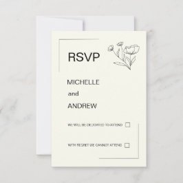 Elegant minimalist RSVP-kort OSA Kort