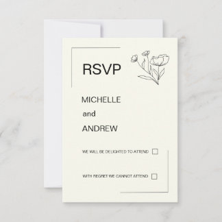 Elegant Minimalist RSVP-kort OSA Kort