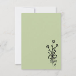 Elegant Minimalist Sage Green Inbjudningar