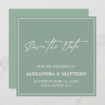 Elegant minimalist salviagrön 