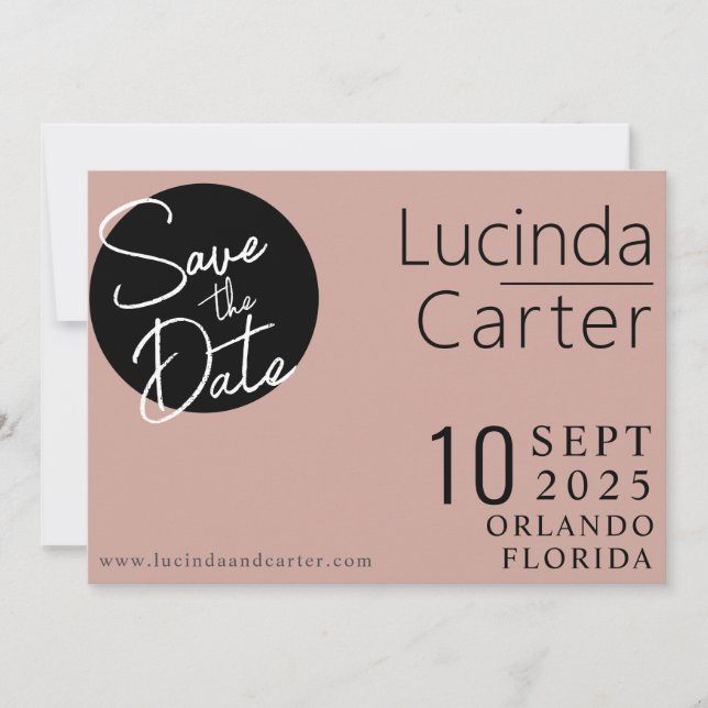 Elegant, minimalist Save the Date card Inbjudningar (Framsida)