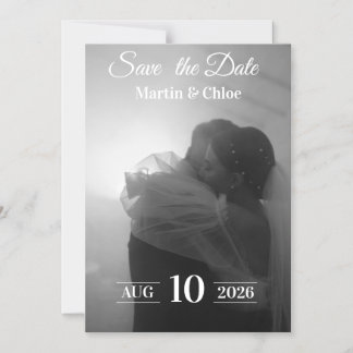 Elegant Minimalist Save the Date Card Magnetisk Inbjudningskort