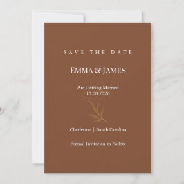 Elegant Minimalist Save the Date Card | Modern Spara Datumet