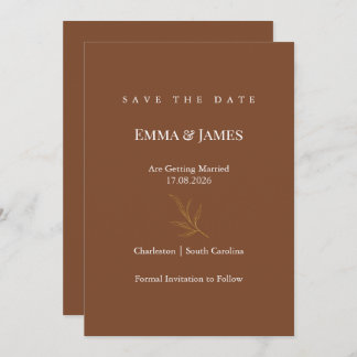 Elegant Minimalist Save the Date Card | Modern Spara Datumet