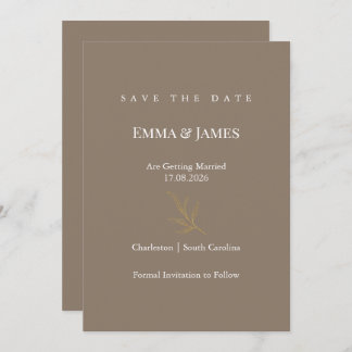 Elegant Minimalist Save the Date Card | Modern Spara Datumet