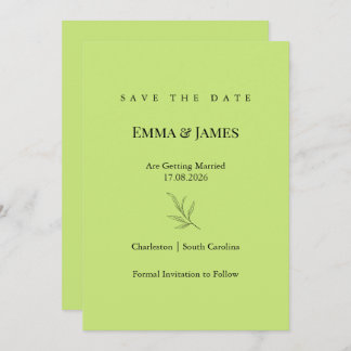 Elegant Minimalist Save the Date Card | Modern Spara Datumet