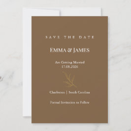 Elegant Minimalist Save the Date Card | Modern Spara Datumet