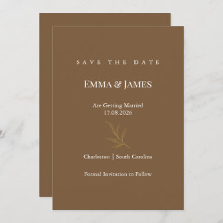 Elegant Minimalist Save the Date Card | Modern Spara Datumet