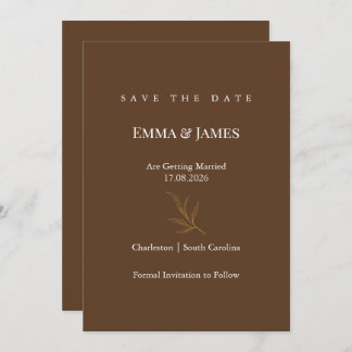 Elegant Minimalist Save the Date Card | Modern Spara Datumet