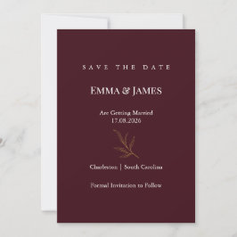 Elegant Minimalist Save the Date Card | Modern Spara Datumet