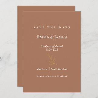 Elegant Minimalist Save the Date Card | Modern Spara Datumet