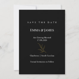 Elegant minimalist "Save the Date"-kort | Modernt Spara Datumet