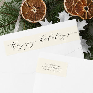 Elegant Minimalist Script Glad helg Etikettband